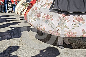 Group of dancers perform a traditional spanish dance