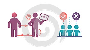 Group Decision Making Process, vector design Generative AI