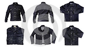 Group of denim shirts jeans