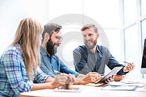 Group of designers discussing a new project.