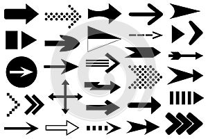 Group of different arrows