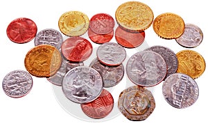 Group of different coins