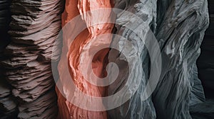 a group of different colored rocks in a cave like area