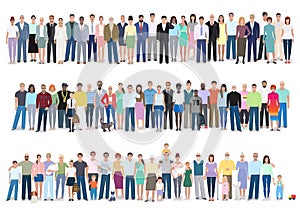 Group of different people, vector illustration