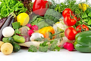 Group of different vegetables