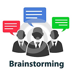 Group discuss, brainstorming concept - vector