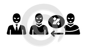 Group Discussion and Communication, Thought Exchange and Interaction, vector design Generative AI