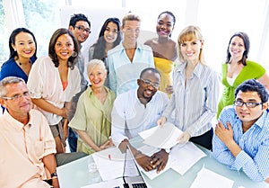 Group of Diverse Business Colleagues Enjoying Success