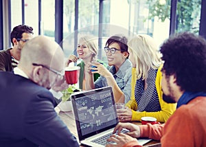 Group of Diverse Cheerful Business People