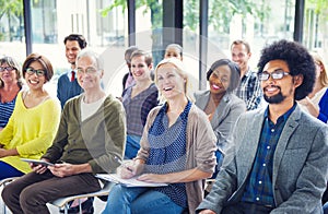 Group of Diverse Multiethnic Cheerful Audience