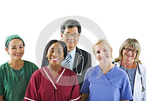 Group of Diverse Multiethnic Medical People photo