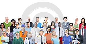 Group Diverse Multiethnic People Different Jobs Concept photo