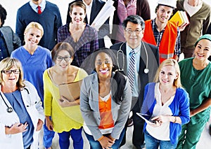 Group of Diverse Multiethnic People Various Jobs Concept