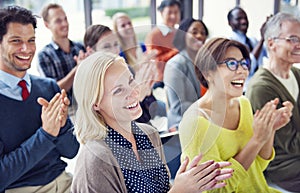 Group of diverse people in a conference