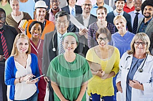 Group of Diverse People with Different Occupations