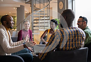 Group of diverse south African business people having a meeting