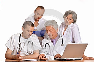 Group of doctors on meting