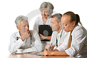 Group of doctors on meting