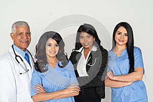 Group of Doctors and Nurses with a Diverse Racial Background