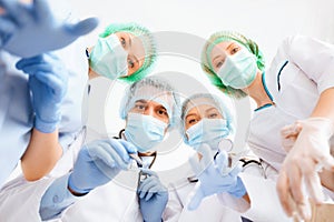 Group of doctors in operating room