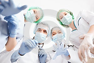 Group of doctors in operating room