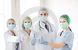 Group of doctors in operating room