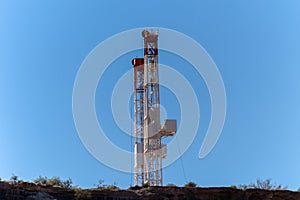 Group of drilling rigs in Vaca Muerta Neuquen