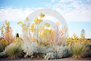 a group of droughttolerant shrubs in bloom