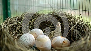 Group of Eggs in Birds Nest