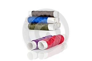 Sewing thread spool isolated on white