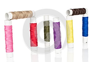 Sewing thread spool isolated on white