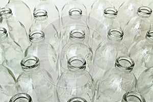 Group of empty glass bottles