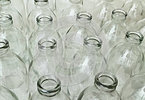 Group of empty glass bottles