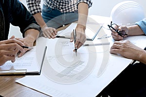 Group of engineer or architectural