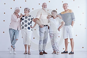 Group of enthusiastic senior people photo