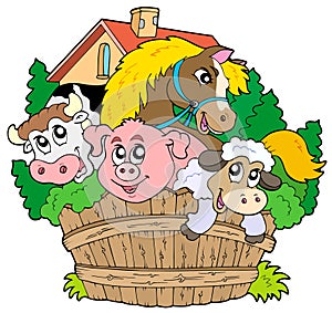 Group of farm animals