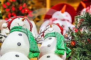 Group Of Festive And Jolly Snowman