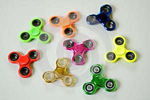 Group of fidget spinner stress relieving toy colorful