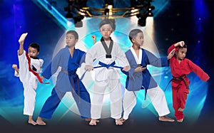 Group of Five 5 Red Blue II Belt Kids TaeKwonDo