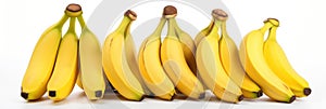 A Group Of Five Bananas Sitting Next To Each Other