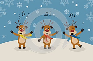 Christmas Carol with Reindeer