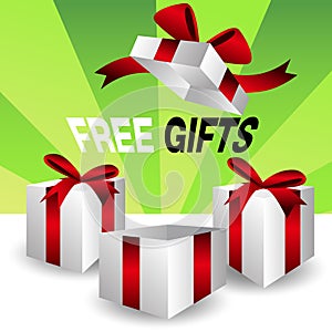 Group of Free Gift Boxes