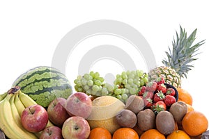 Group of fresh healthy fruit