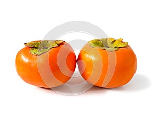 Group of fresh ripe persimmons