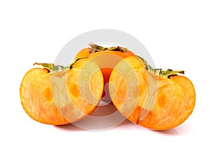 Group of fresh ripe persimmons