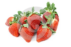 Group of fresh Strawberry on white background