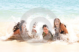 Group of friends at the beach