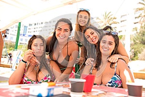 Group of friends at the beach