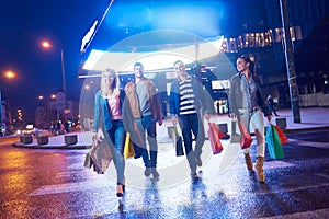 Group Of Friends Enjoying Shopping