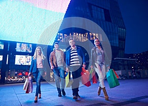 Group Of Friends Enjoying Shopping